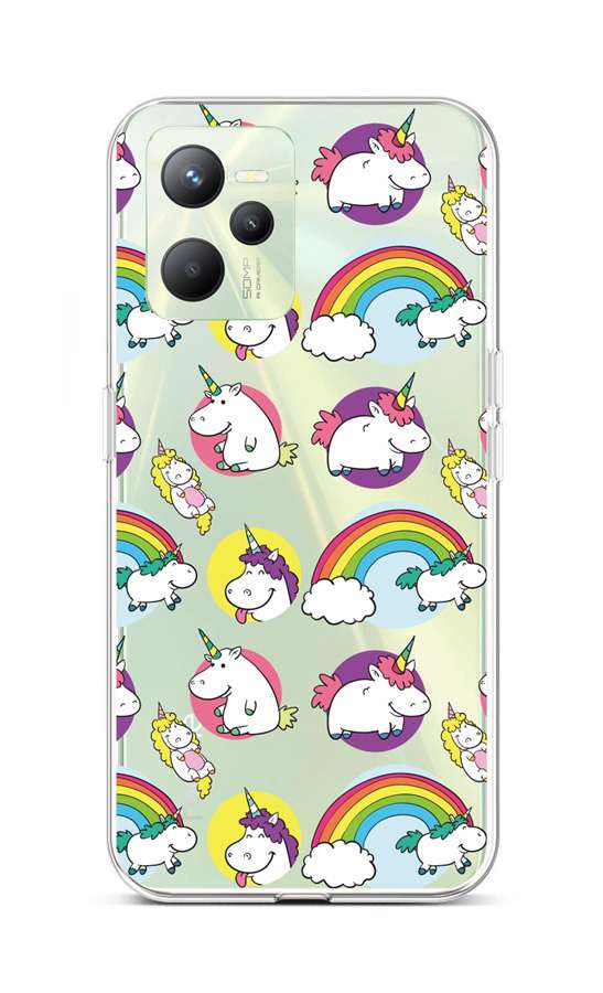 Levně Kryt TopQ Realme C35 Chunky Unicorns 74609 (pouzdro neboli obal na mobil Realme C35)