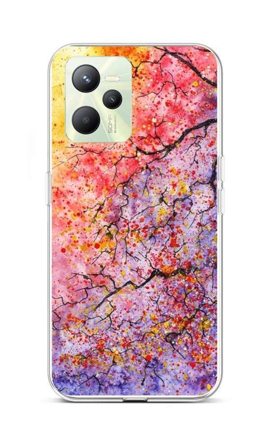 Levně Kryt TopQ Realme C35 Abstract Tree 74619 (pouzdro neboli obal na mobil Realme C35)