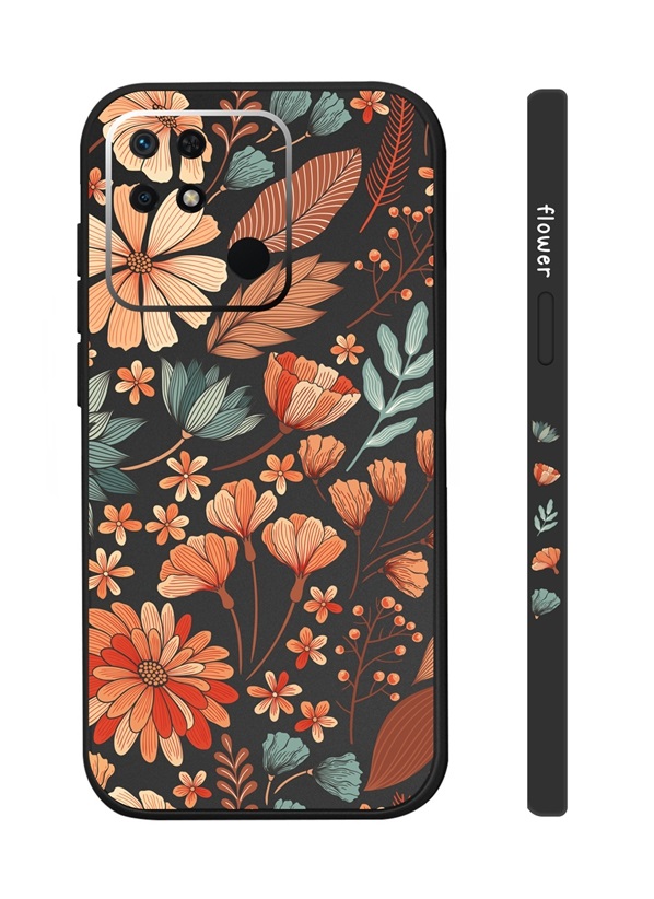 Zadní kryt na Xiaomi Redmi 10C Luční kvítí černý