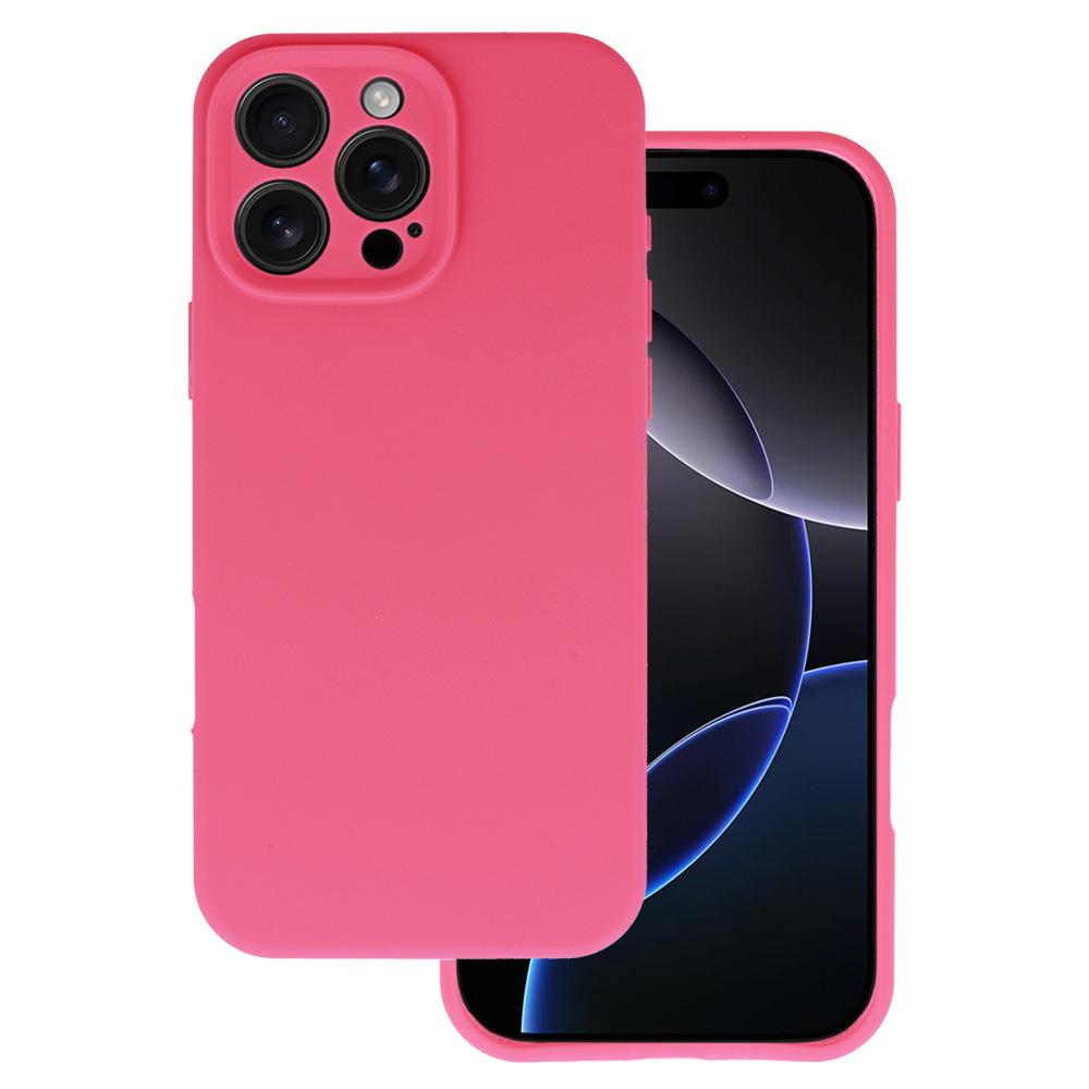 Levně Zadní kryt Silicone Lite pro iPhone 16 Pro fuchsiový