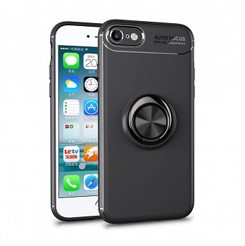 Zadní kryt na iPhone SE 2022 černý s černým prstenem