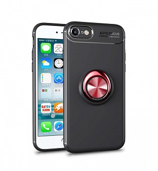 Zadní kryt na iPhone SE 2022 černý s červeným prstenem