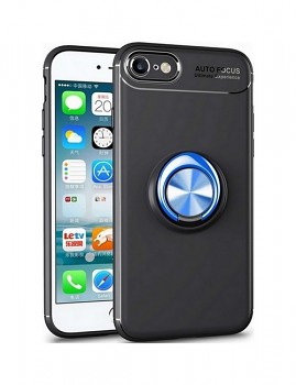 Zadní kryt na iPhone SE 2022 černý s modrým prstenem