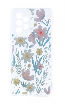 Zadní kryt Glitter na Samsung A53 5G Kreslené květy