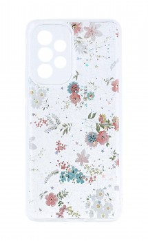 Zadní kryt Glitter na Samsung A53 5G Jemné květy