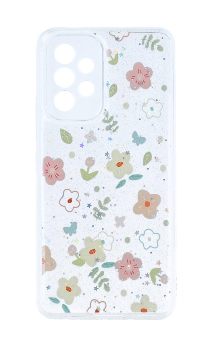 Zadní kryt Glitter na Samsung A53 5G Květinový mix