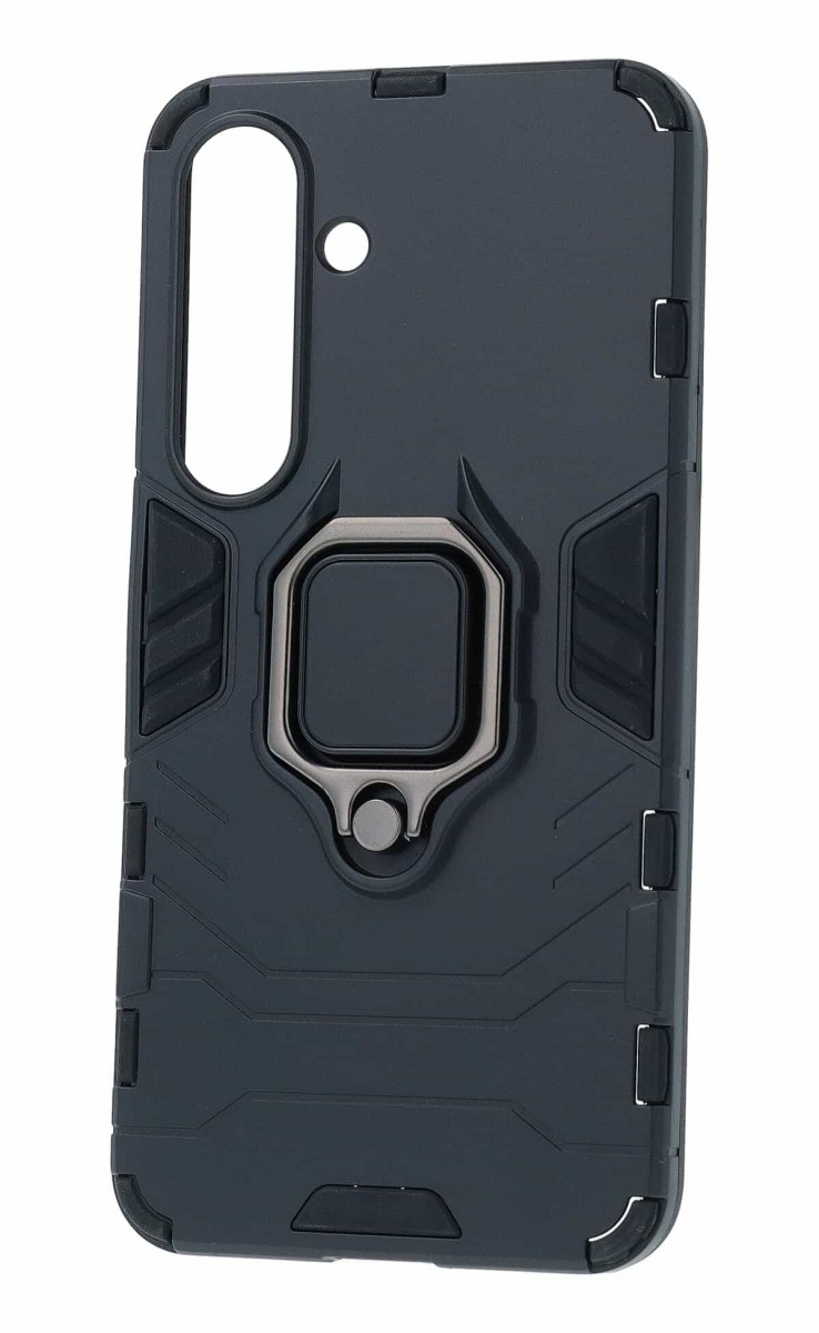 Ultra odolný zadní kryt pro Samsung Galaxy S25 černý s prstenem
