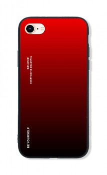 Zadní pevný kryt LUXURY na iPhone SE 2022 duhový červený