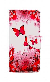 Knížkové pouzdro na Vivo Y01 Růžoví motýlci
