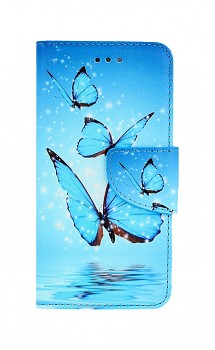 Knížkové pouzdro na iPhone SE 2022 Modří motýlci