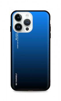 Zadní pevný kryt LUXURY na iPhone 14 Pro Max duhový modrý