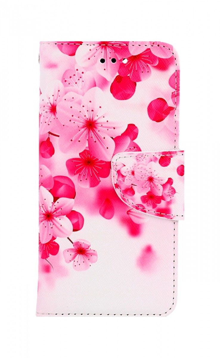 Knížkové pouzdro na iPhone SE 2022 Růžové kvítky