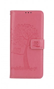 Knížkové pouzdro na Vivo Y01 Růžový strom sovičky
