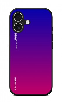 Zadní pevný kryt LUXURY na iPhone 16 duhový fialový