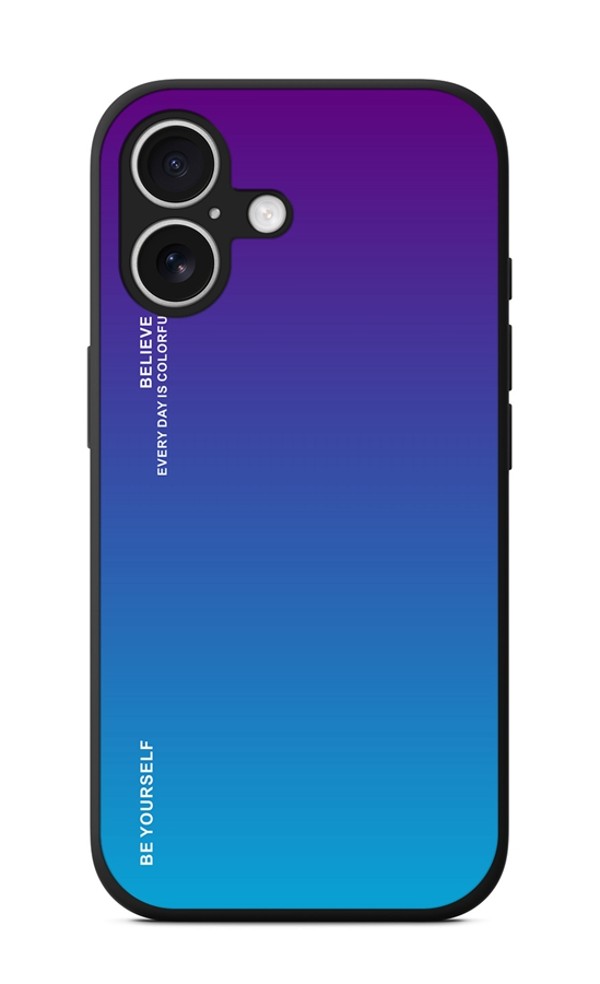 Levně Kryt TopQ LUXURY iPhone 16 pevný duhový purpurový 124851 (pouzdro neboli obal na mobil iPhone 16)