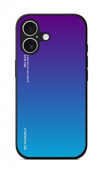 Zadní pevný kryt LUXURY na iPhone 16 duhový purpurový