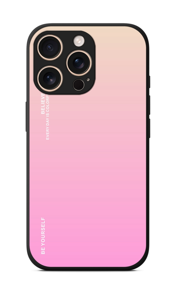 Levně Kryt TopQ LUXURY iPhone 16 Pro pevný duhový meruňkový 124855 (pouzdro neboli obal na mobil iPhone 16 Pro)