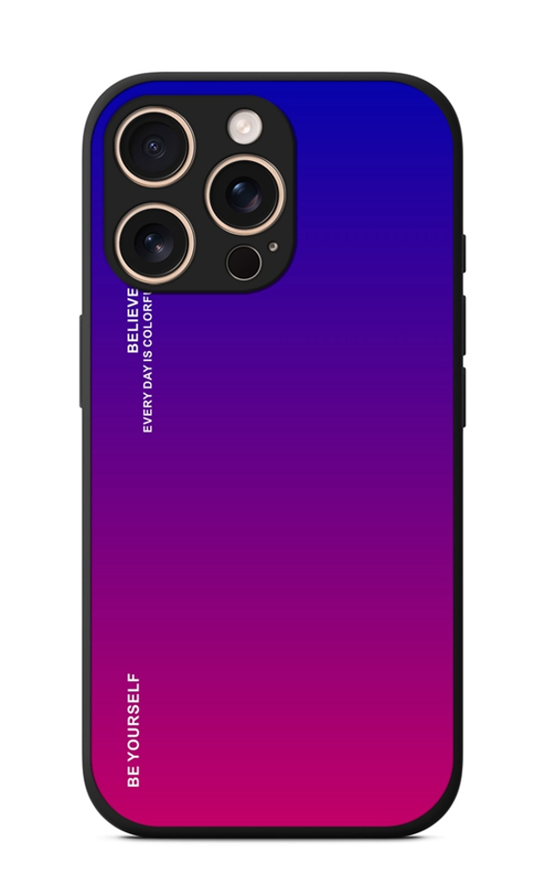 Zadní pevný kryt LUXURY na iPhone 16 Pro duhový fialový