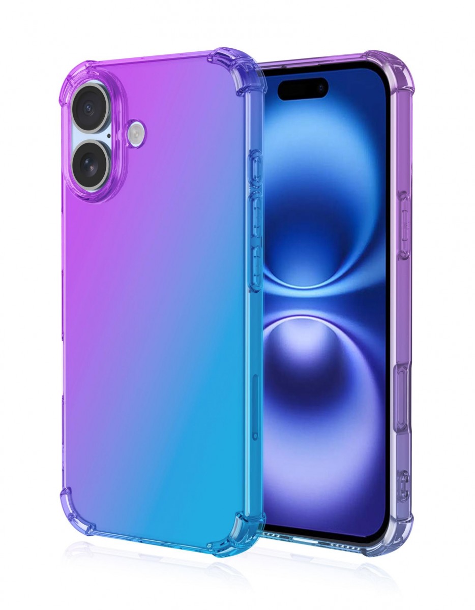 Zadní kryt na iPhone 16 Shock duhový fialovo-modrý 
