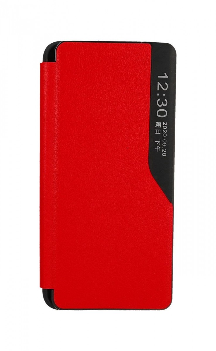 Knížkové pouzdro Smart View na Xiaomi Redmi Note 9 červené