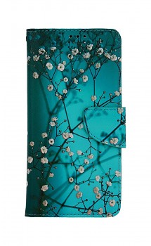 Knížkové pouzdro na Realme C35 Modré s květy