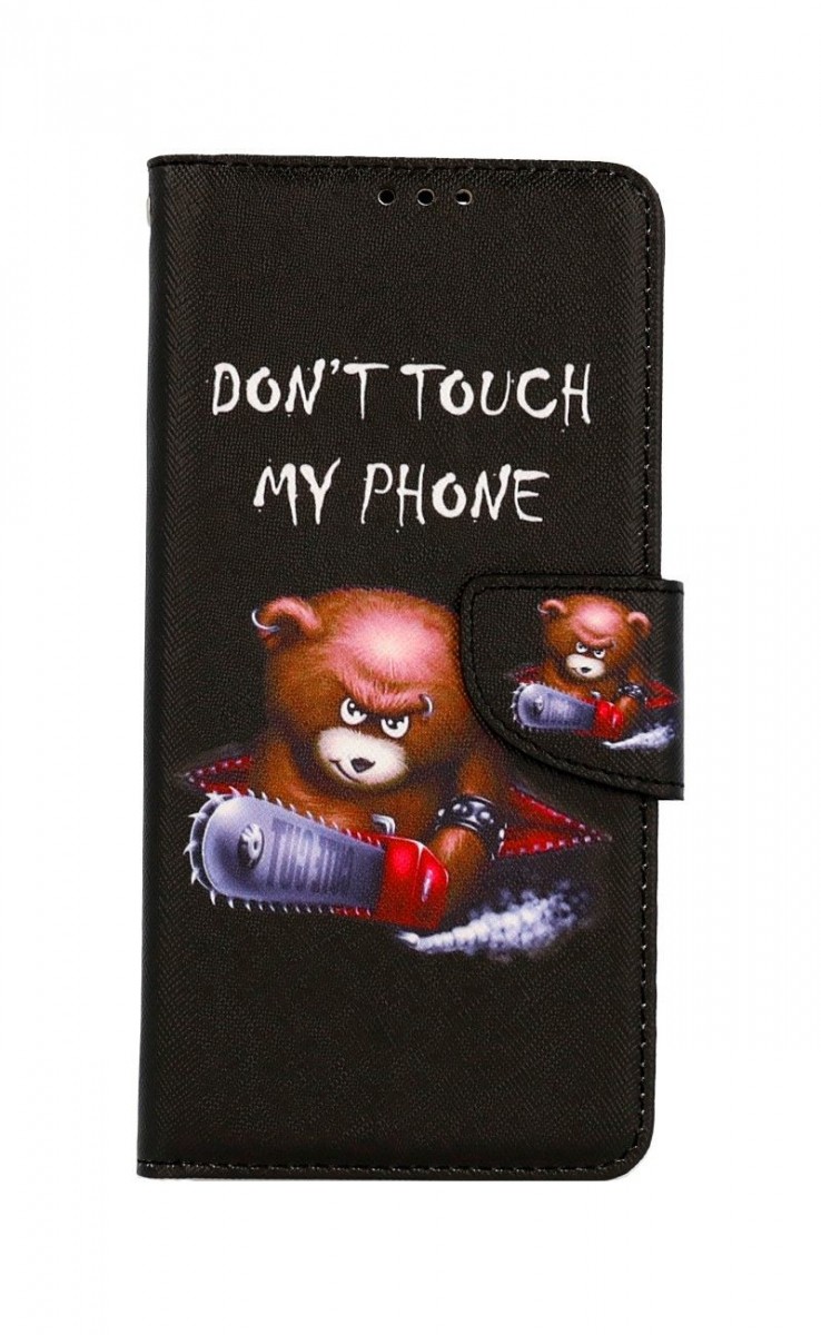 Levně Pouzdro TopQ Realme C35 knížkové Don´t Touch méďa 74890 (kryt neboli obal na mobil Realme C35)
