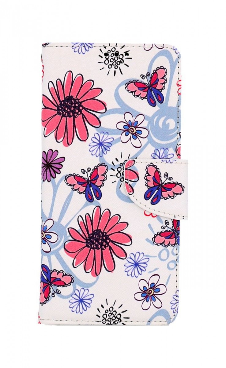 Levně Pouzdro TopQ Realme C35 knížkové Flowers 74894 (kryt neboli obal na mobil Realme C35)