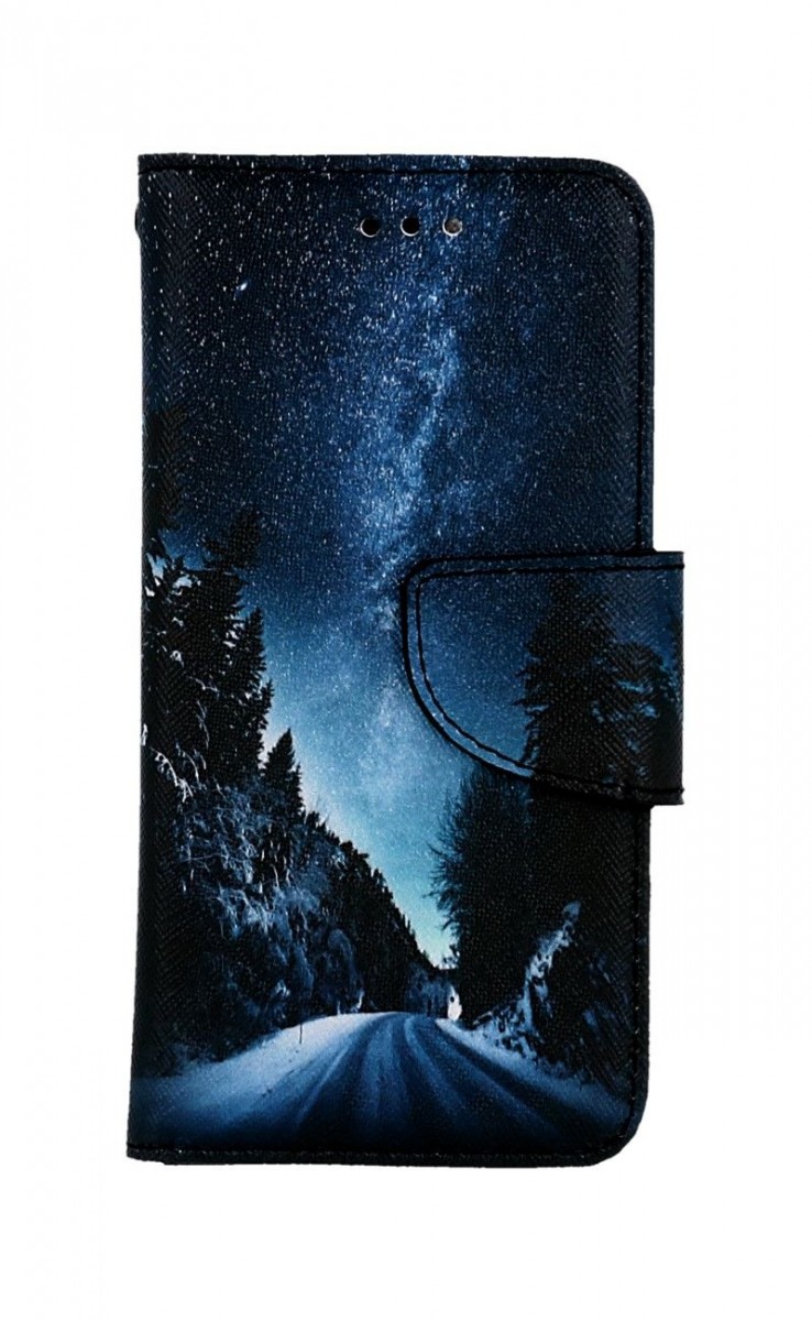 Knížkové pouzdro na iPhone SE 2022 Zimní cesta