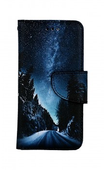 Knížkové pouzdro na iPhone SE 2022 Zimní cesta