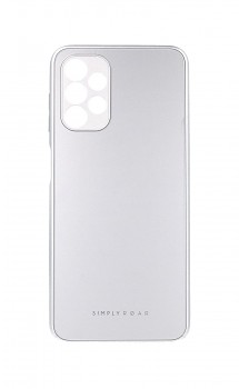 Zadní pevný kryt Matte Roar na Samsung A13 stříbrný