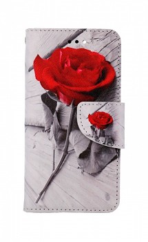 Knížkové pouzdro na iPhone SE 2022 Červená růže