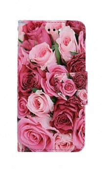 Knížkové pouzdro na iPhone SE 2022 Růžové růžičky