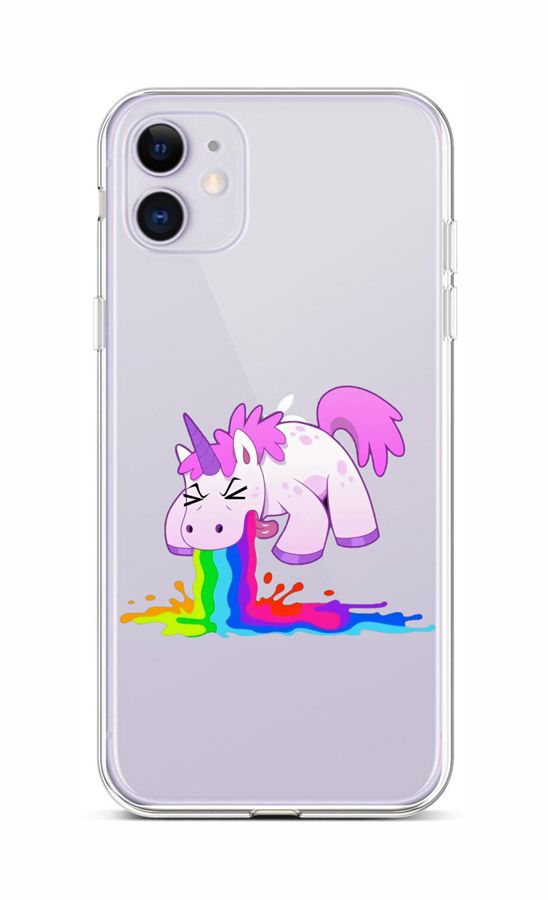 Zadní silikonový kryt na iPhone 11 Rainbow Splash