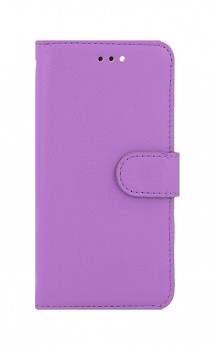 Knížkové pouzdro na iPhone SE 2022 fialové s přezkou