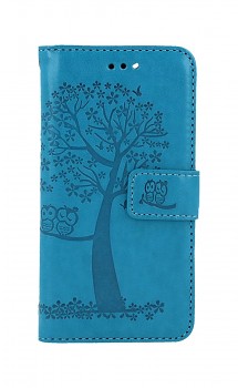 Knížkové pouzdro na iPhone SE 2022 Tyrkysový strom sovičky