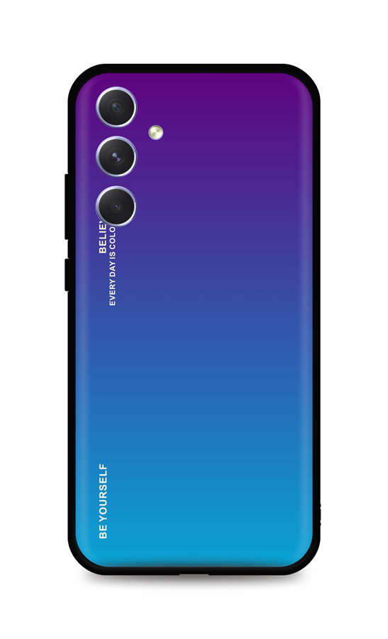 Zadní pevný kryt LUXURY na Samsung A14 duhový purpurový