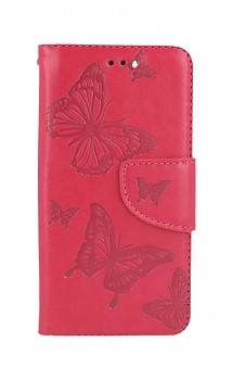 Knížkové pouzdro na iPhone SE 2022 Butterfly růžové