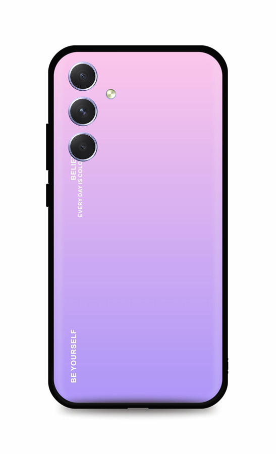Zadní pevný kryt LUXURY na Samsung A14 duhový růžový