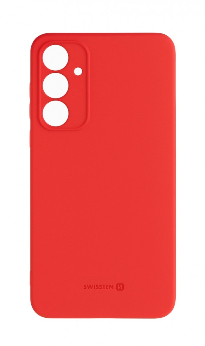 Levně Zadní kryt Swissten Soft Joy pro Samsung A55 červený