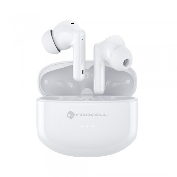 Bezdrátová sluchátka Forcell F-Audio TWS bílá