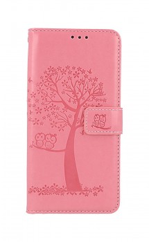 Knížkové pouzdro na Samsung A33 5G Růžový strom sovičky