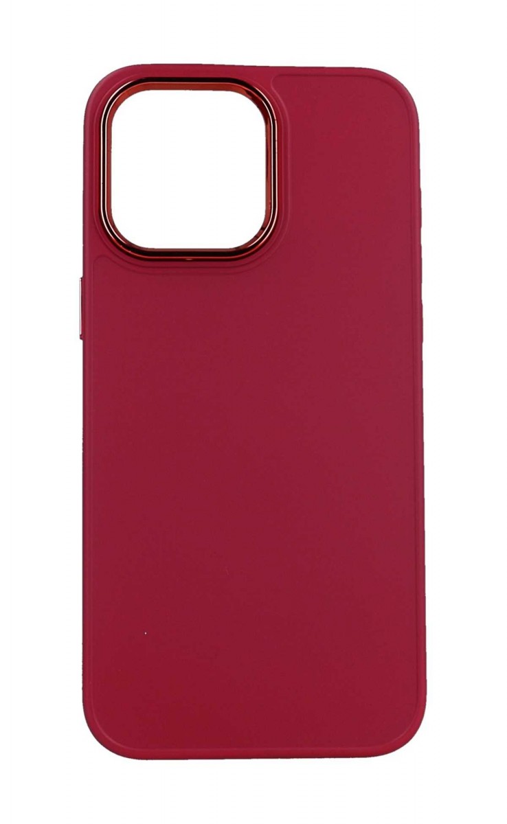 Levně Kryt TopQ Frame iPhone 15 Pro Max malinový 105036 (pouzdro neboli obal na mobil iPhone 15 Pro Max)