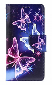 Knížkové pouzdro na Samsung A37 5G Modré s motýlky