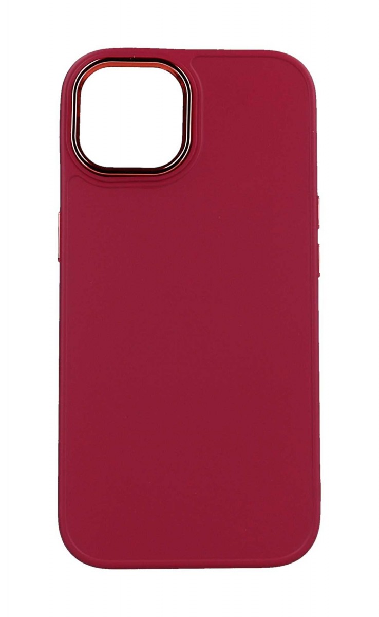 Levně Kryt TopQ Frame iPhone 15 malinový 105053 (pouzdro neboli obal na mobil iPhone 15)