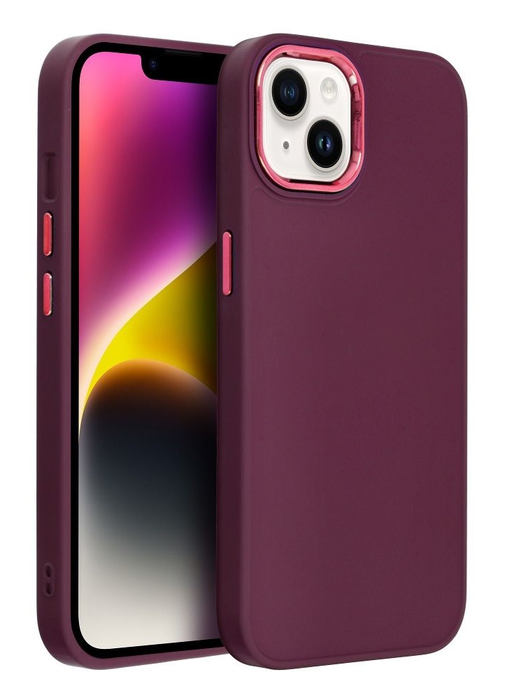 Zadní kryt Frame na iPhone 15 fialový