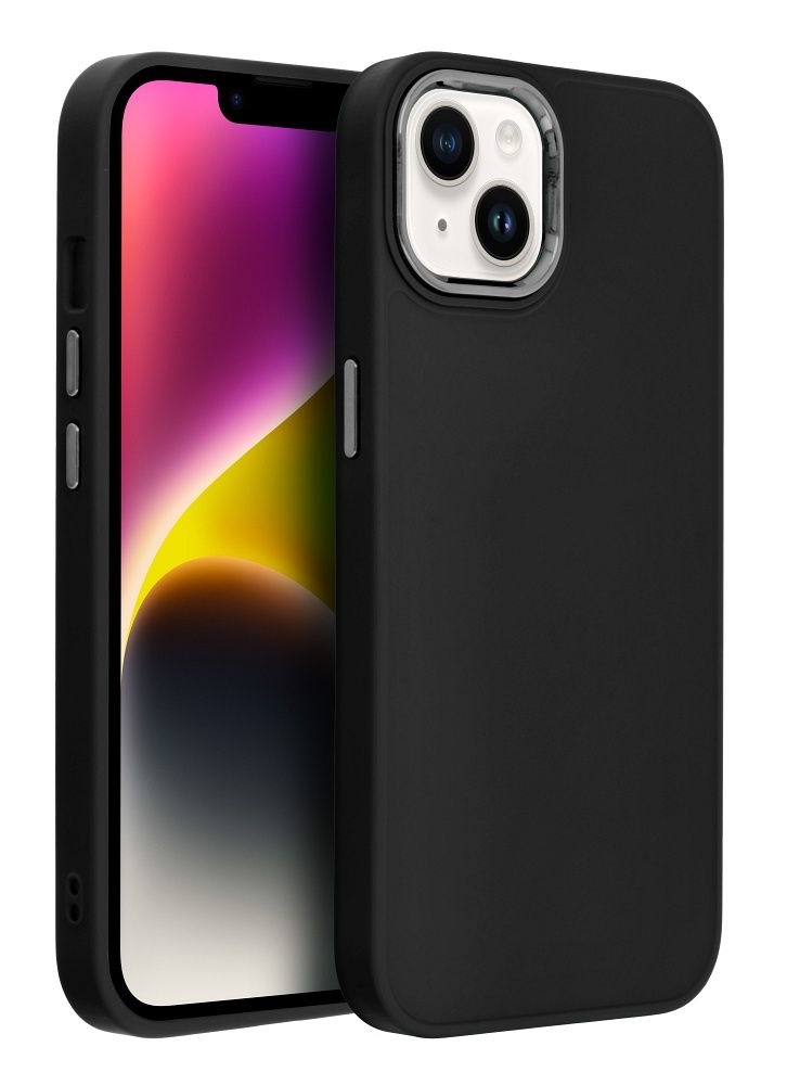 Levně Kryt TopQ Frame iPhone 15 černý 105058 (pouzdro neboli obal na mobil iPhone 15)