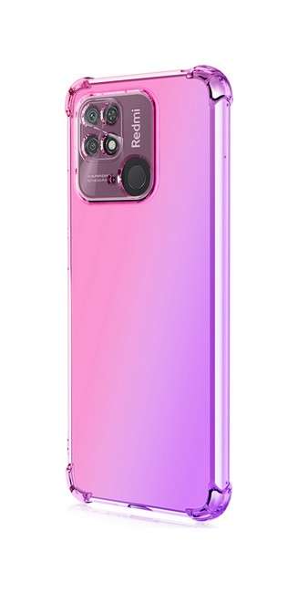 Levně Kryt TopQ Xiaomi Redmi 10C silikon Shock duhový růžovo-fialový 75091 (pouzdro neboli obal na mobil Xiaomi Redmi 10C)