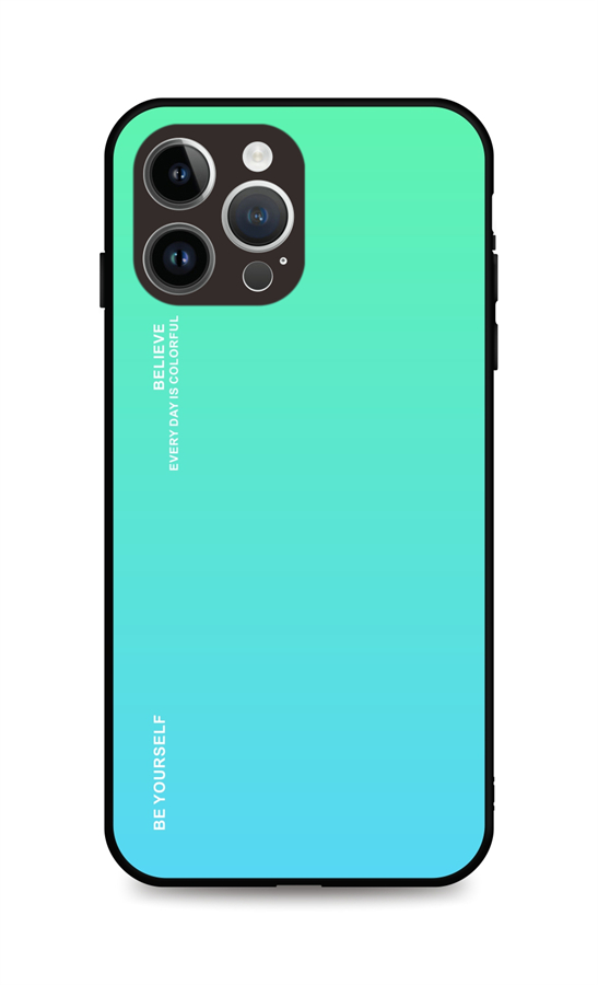 Levně Kryt TopQ LUXURY iPhone 15 Pro pevný duhový zelený 105120 (pouzdro neboli obal na mobil iPhone 15 Pro)