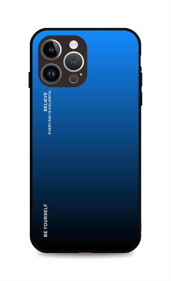 Levně Kryt TopQ LUXURY iPhone 15 Pro pevný duhový modrý 105121 (pouzdro neboli obal na mobil iPhone 15 Pro)