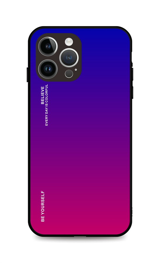 Levně Kryt TopQ LUXURY iPhone 15 Pro pevný duhový fialový 105125 (pouzdro neboli obal na mobil iPhone 15 Pro)